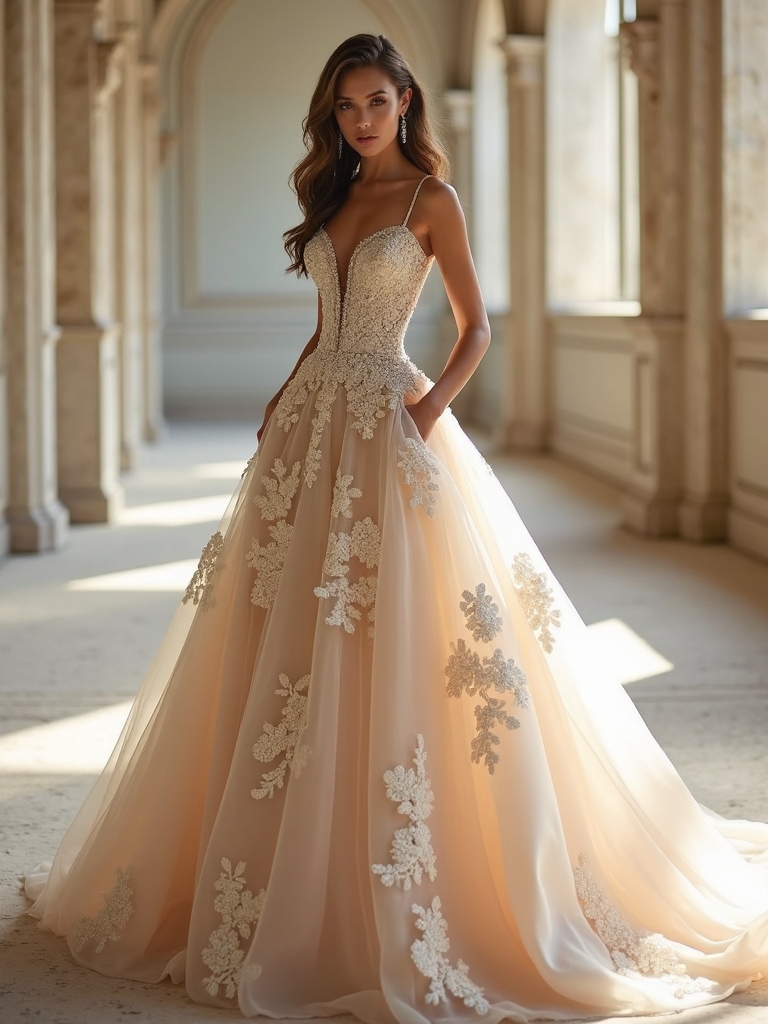 luxe fabrics and embellishments