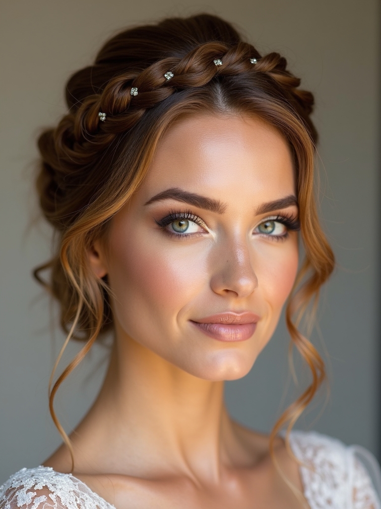 metallic accented rope braids