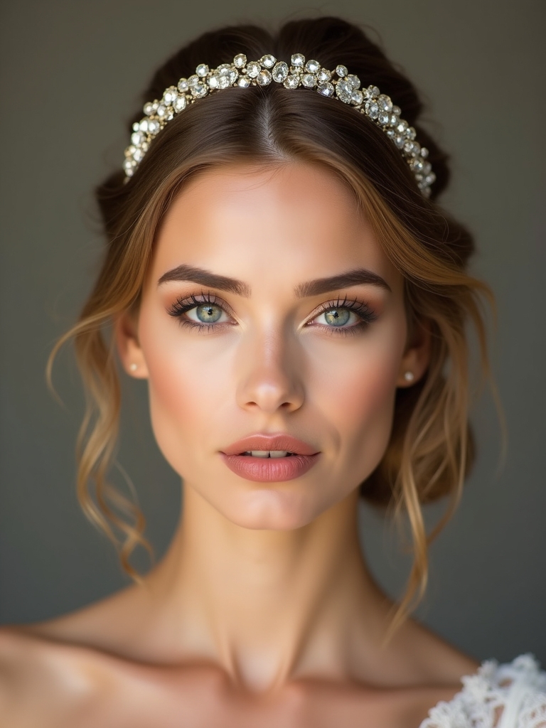 minimalist bridal headband elegance