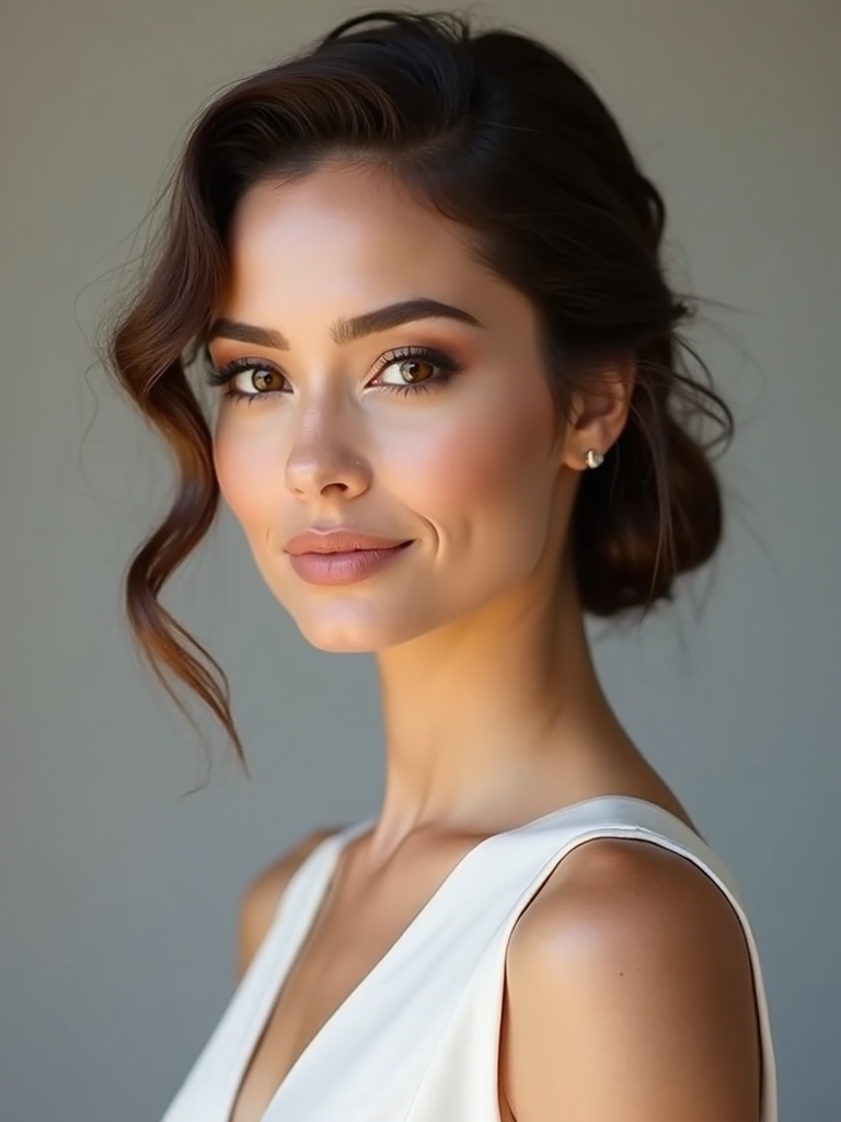 minimalist sleek bridal waves