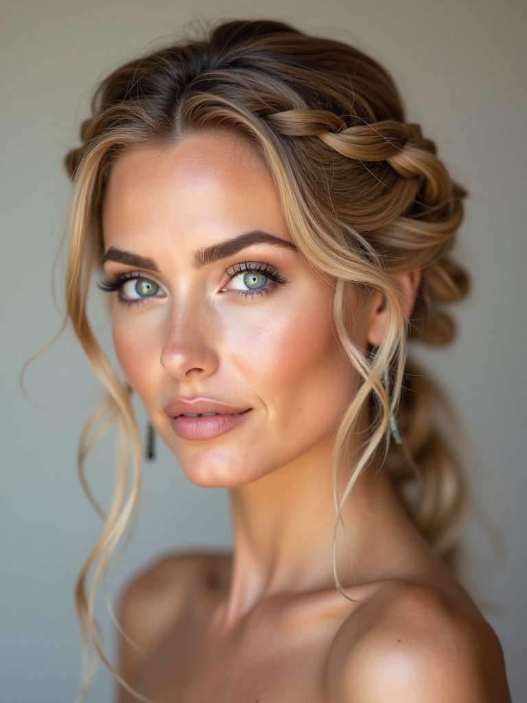 modern elegant hairstyle combination