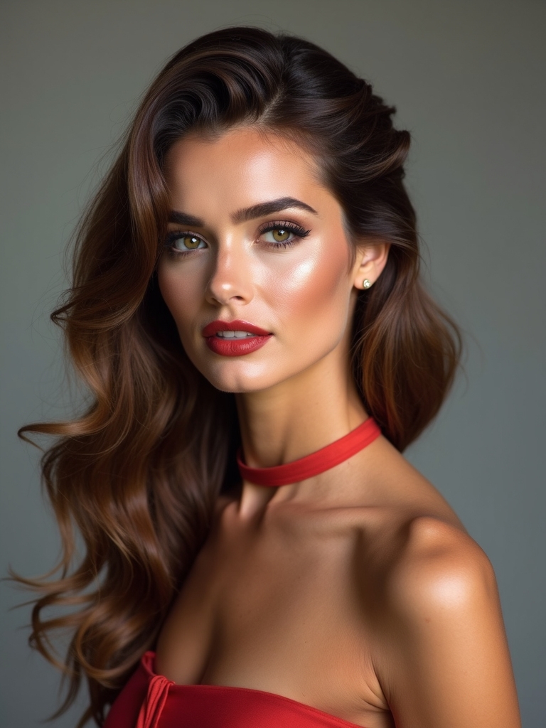 modern elegant half up hairstyle