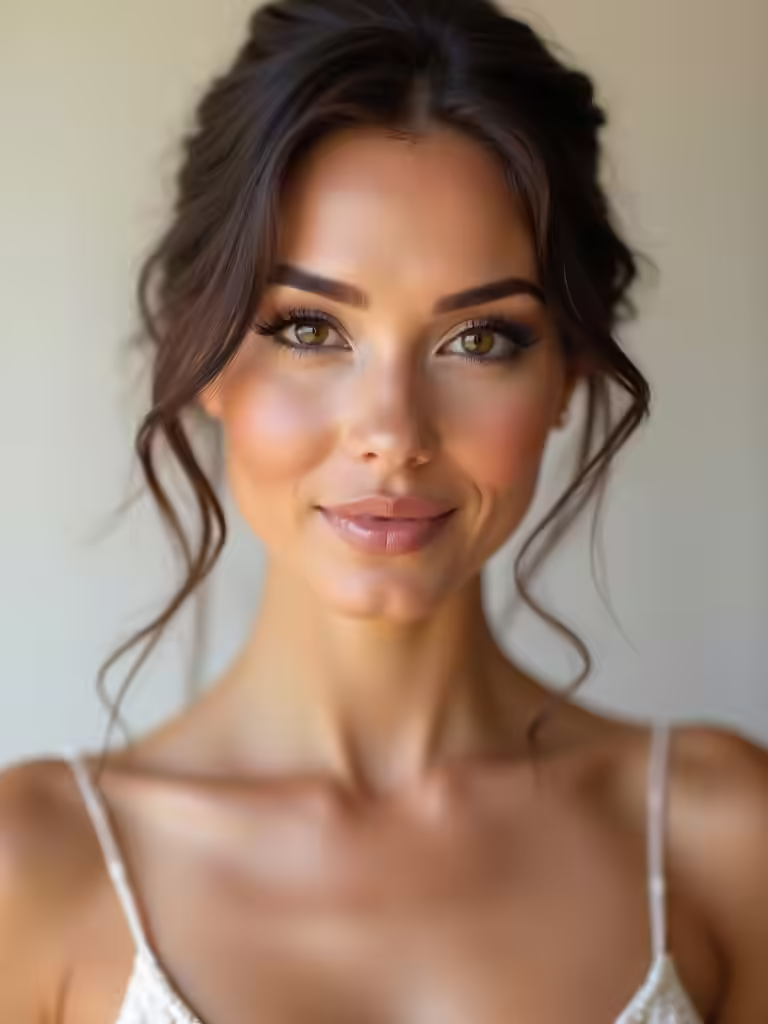modern minimalist bridesmaid makeup