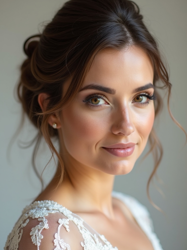 modern romantic chignon elegance