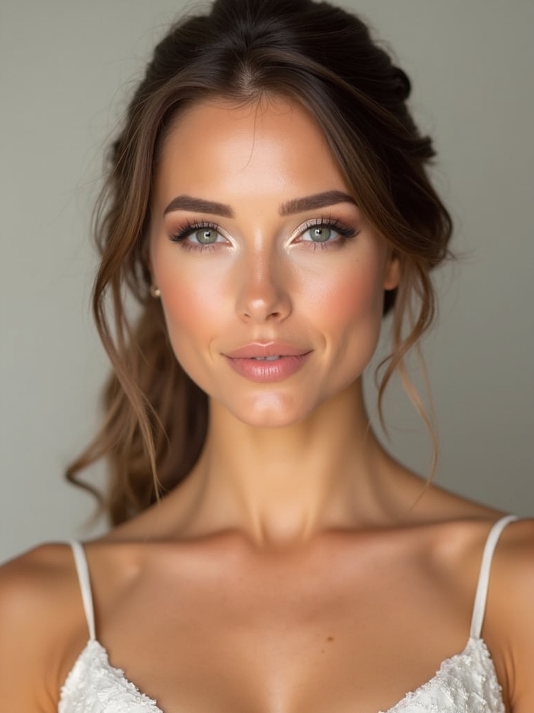 natural glowy wedding makeup