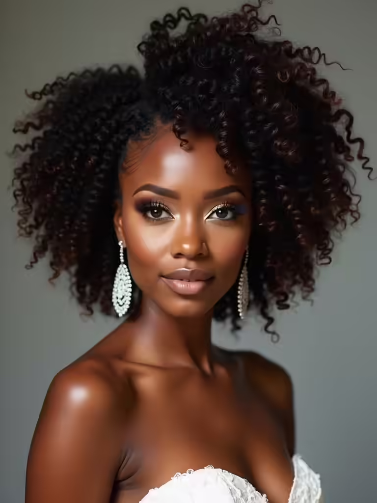 natural hairstyles for brides