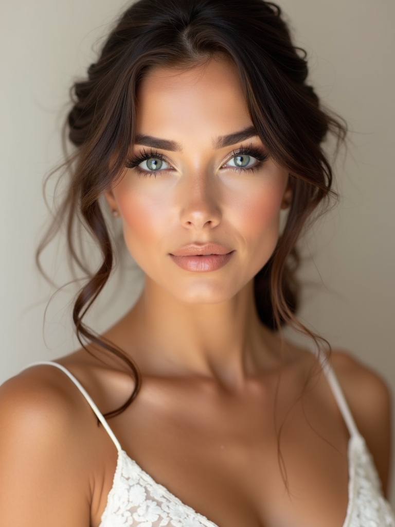 natural makeup for blue eyes