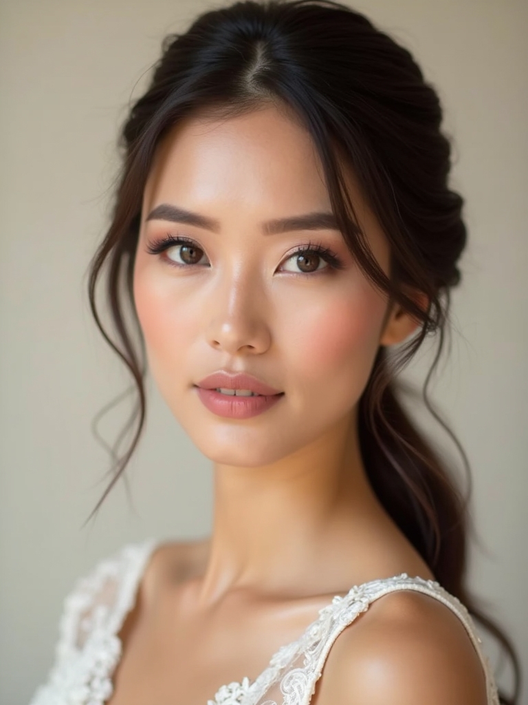 natural romantic glamorous beauty