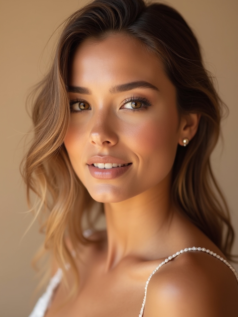 natural sun kissed bridal glow