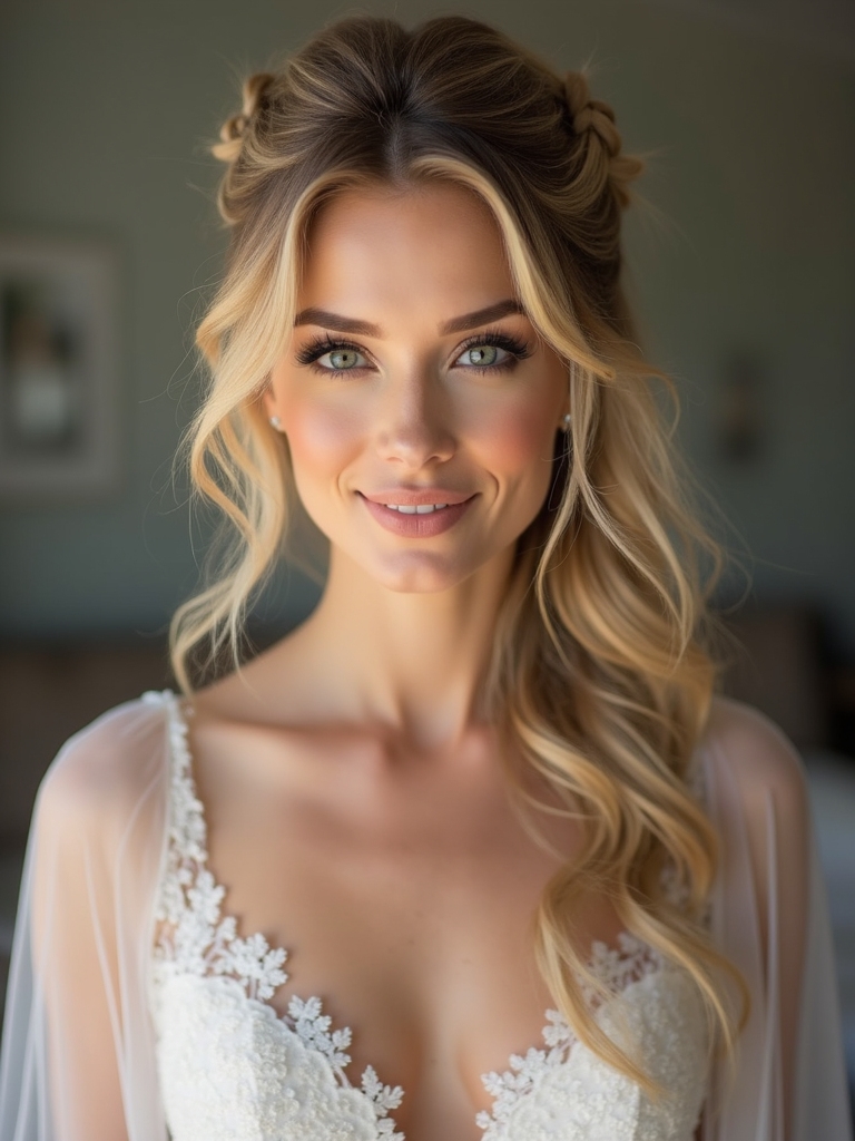 neckline specific half up hairstyles
