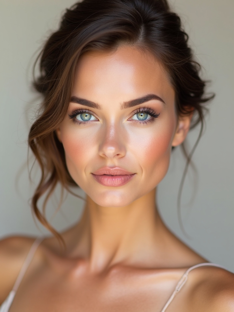 peach rose tones enhance blue