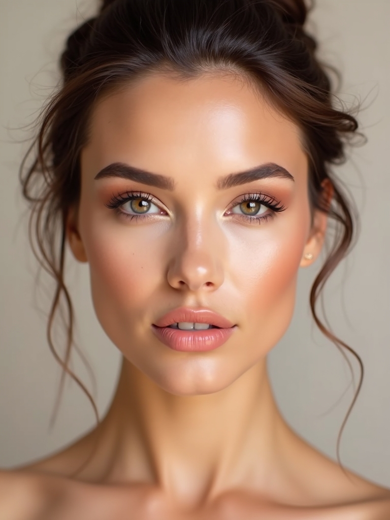 peachy nude bridal elegance