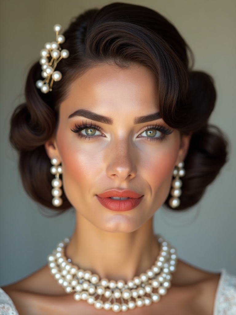 pearl pin chignon styling