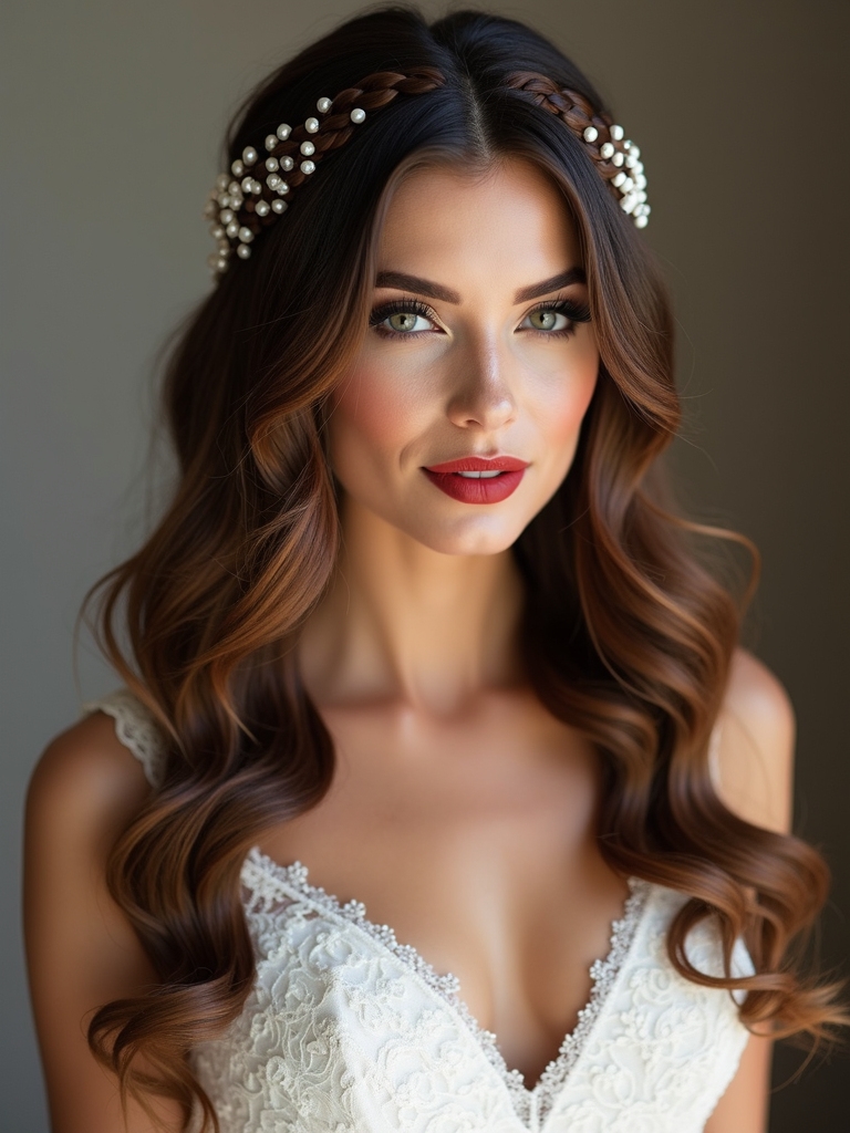 pearls and metal accents