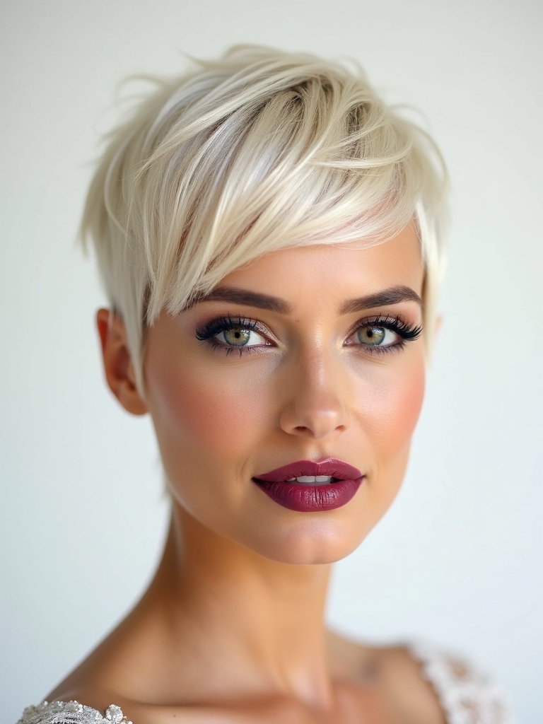 pixie edge bridal styling