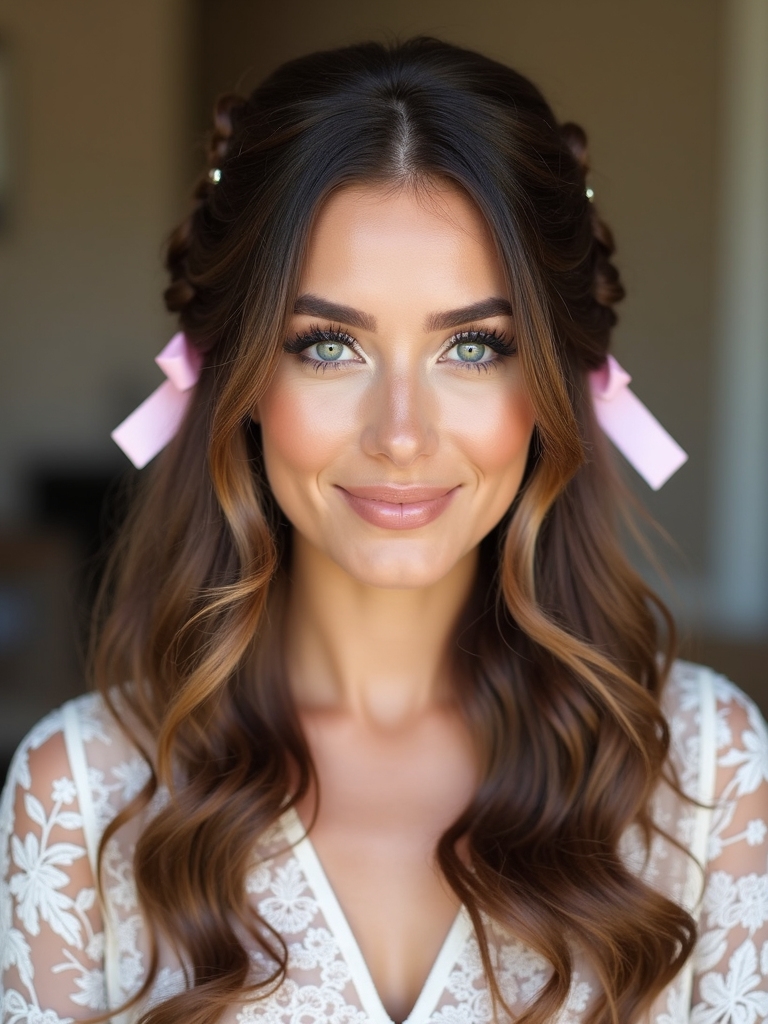 playful ribbon hair accents