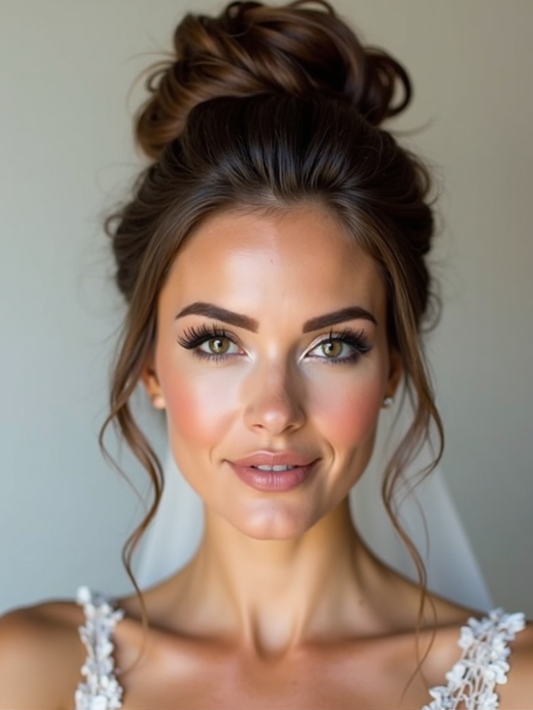 polished all day messy bun