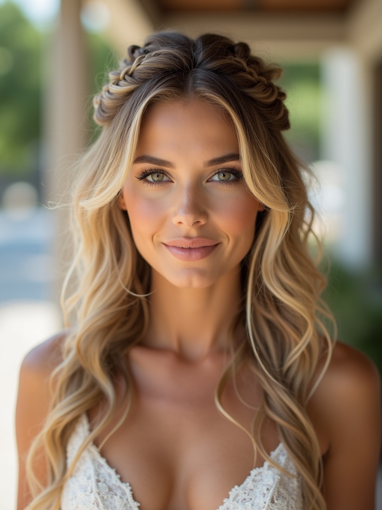 polished crown and side braid