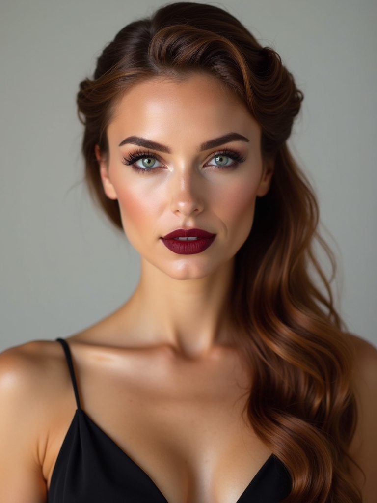 polished half up hairstyle elegance