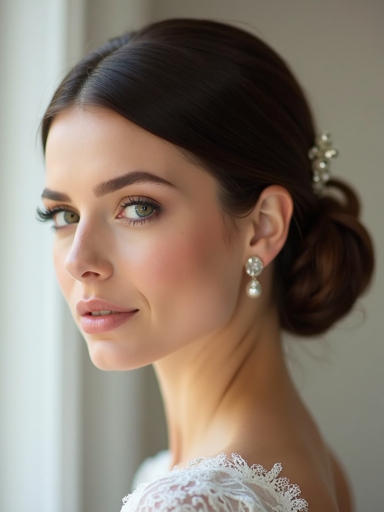 polished low bun technique
