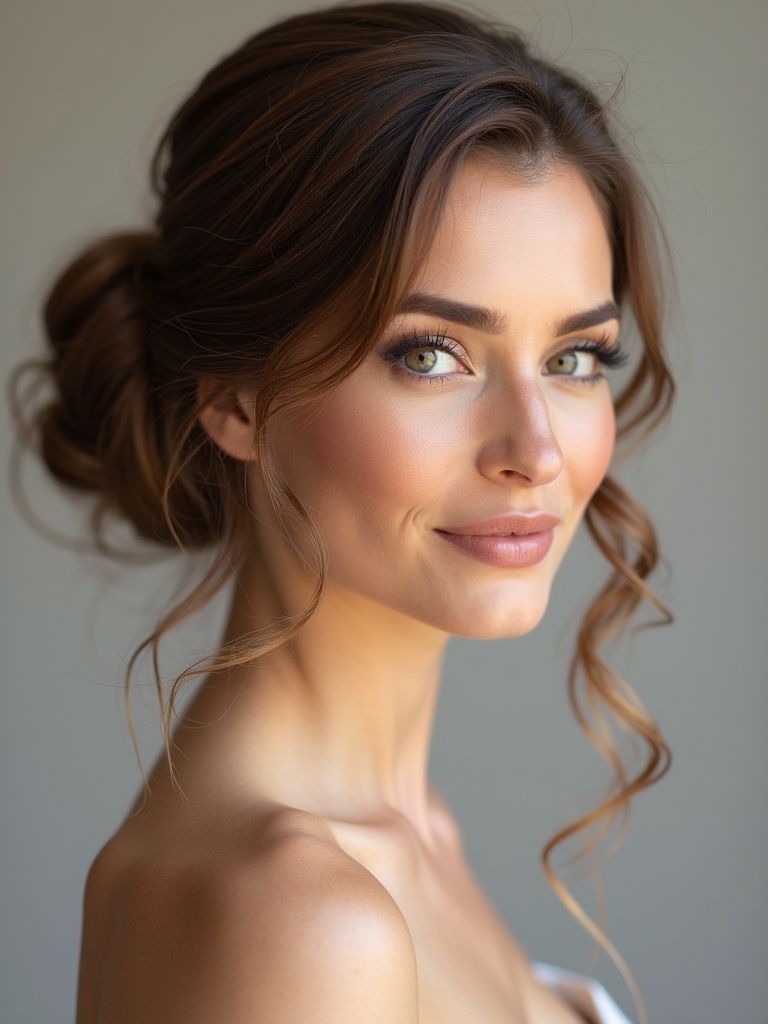 polished playful wedding hairstyle