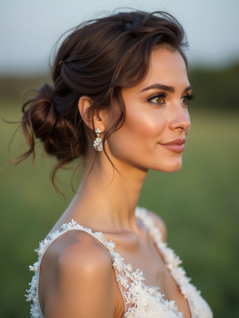 polished short ponytail style