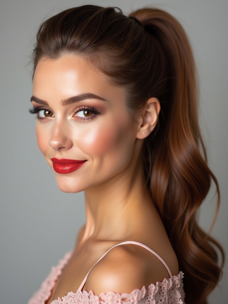polished sleek ponytail preparation