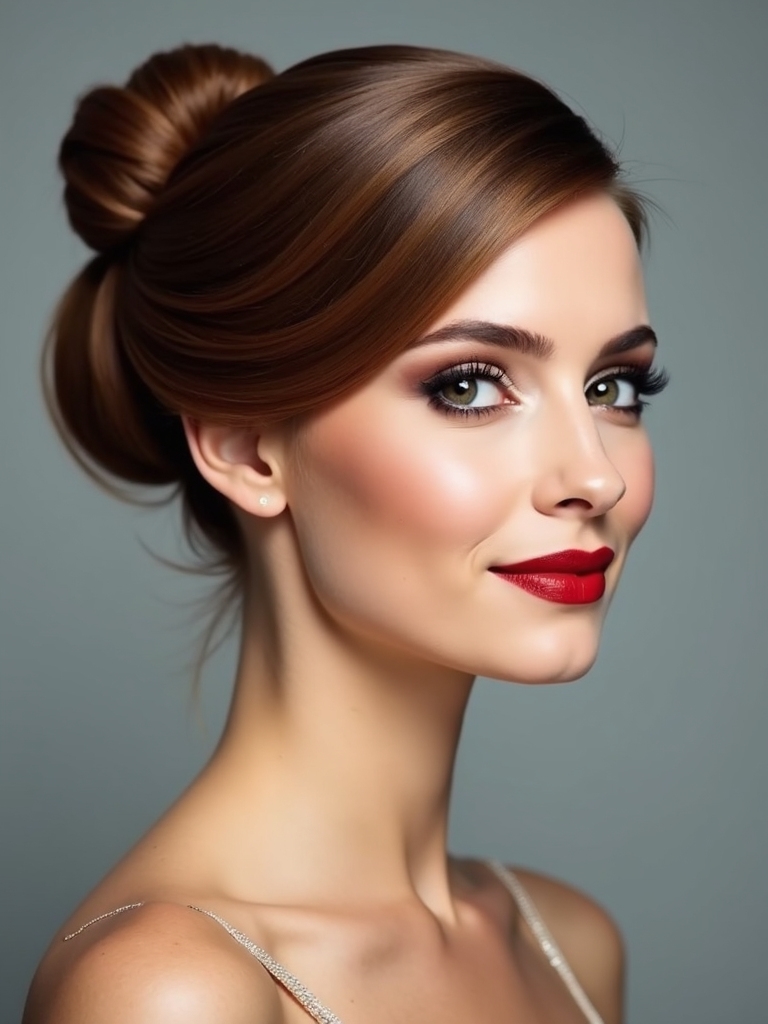 polished sleek updo styles