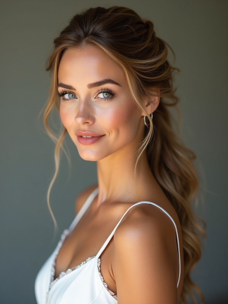 polished wrap around ponytail technique