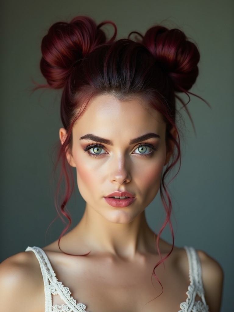 punk inspired bridal buns