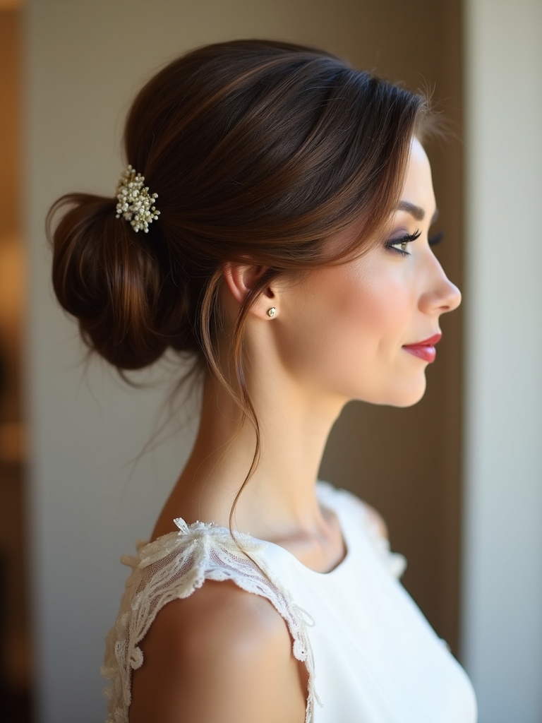quick elegant low chignon