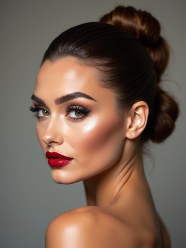 quick updos for round faces