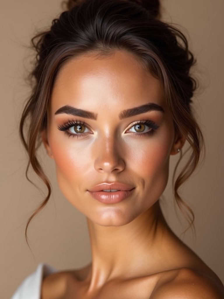 radiant bronze bridal glow