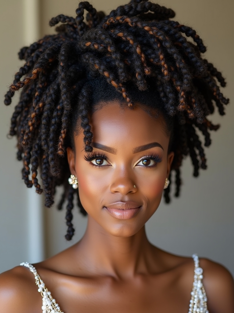 radiant dreadlock updos accessories
