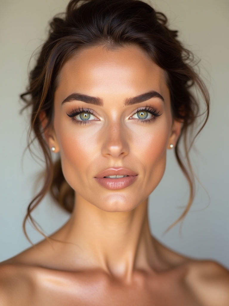 radiant green eye bridal look