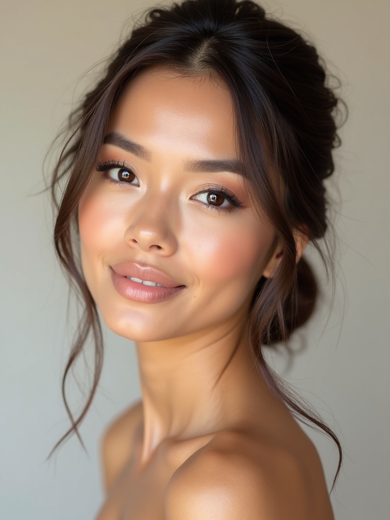 radiant natural bridal beauty