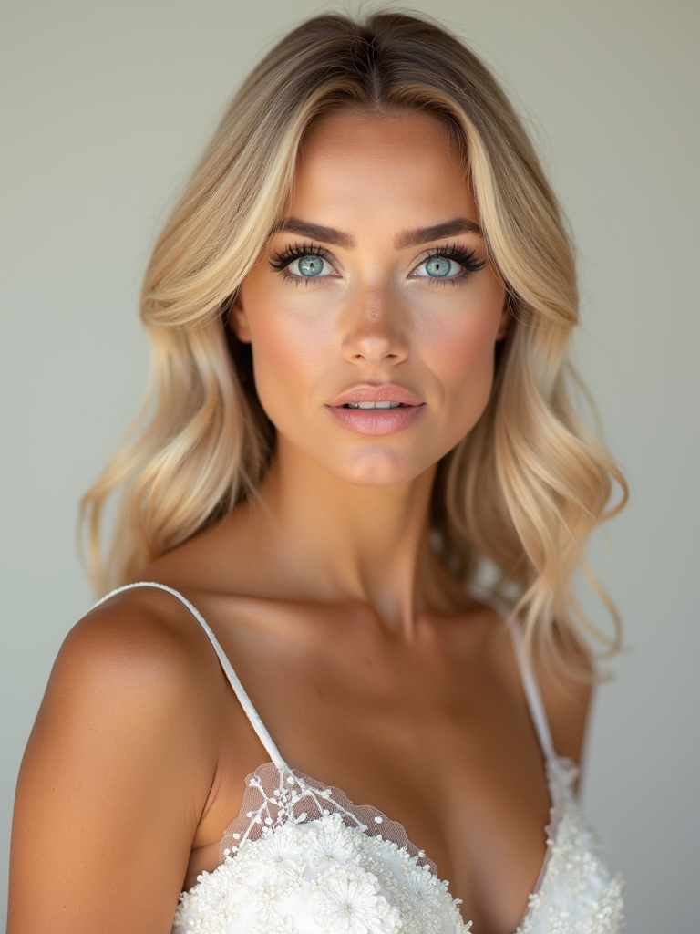 radiant natural bridal beauty