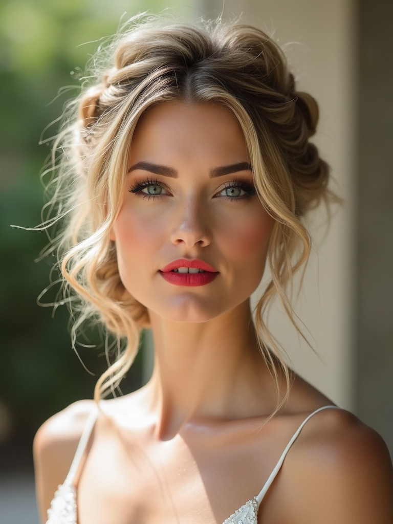 romantic airy loose bun