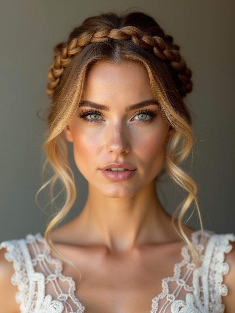 romantic boho crown braid