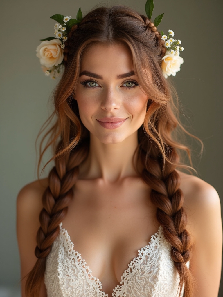 romantic braided bridal hairstyles