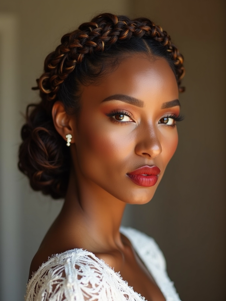 romantic braided halo styles