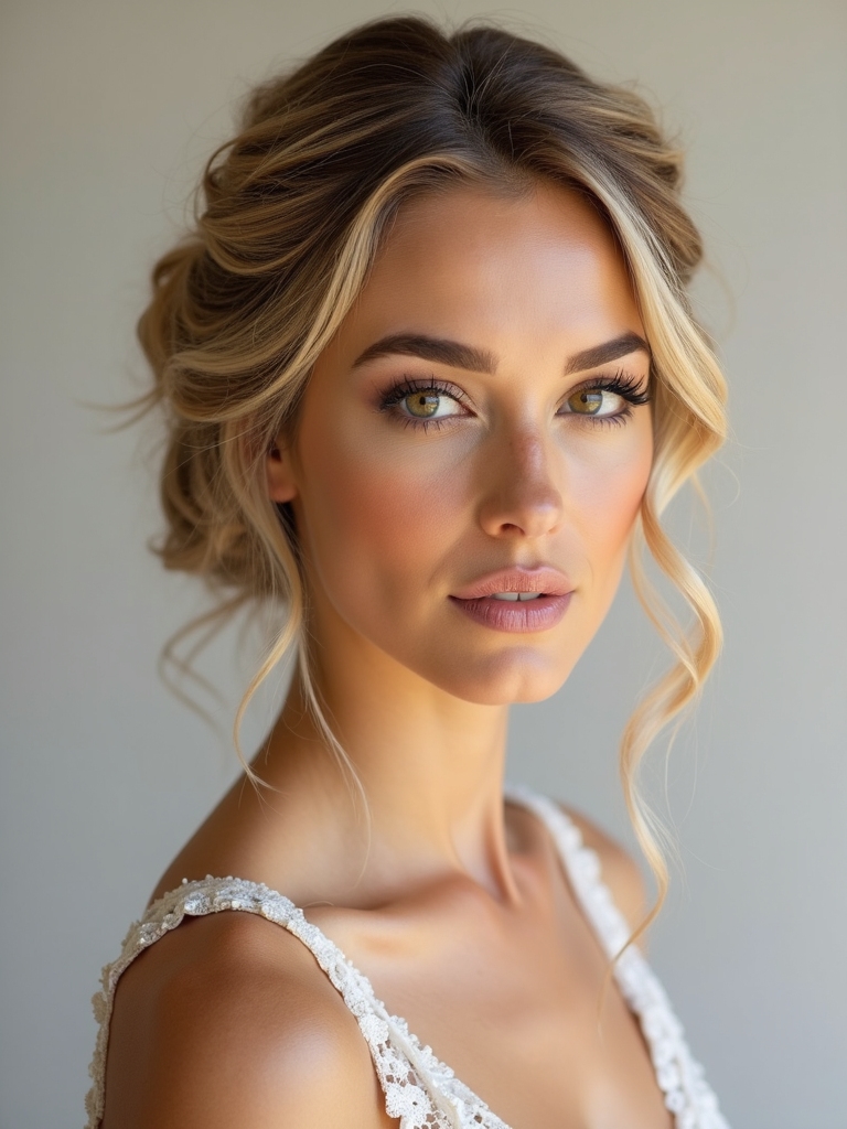 romantic braided updo hybrid