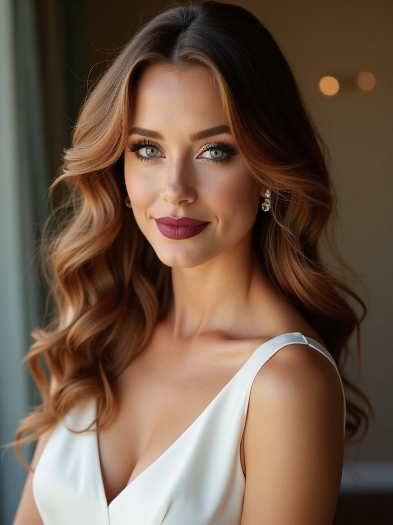 romantic cascading curls volume