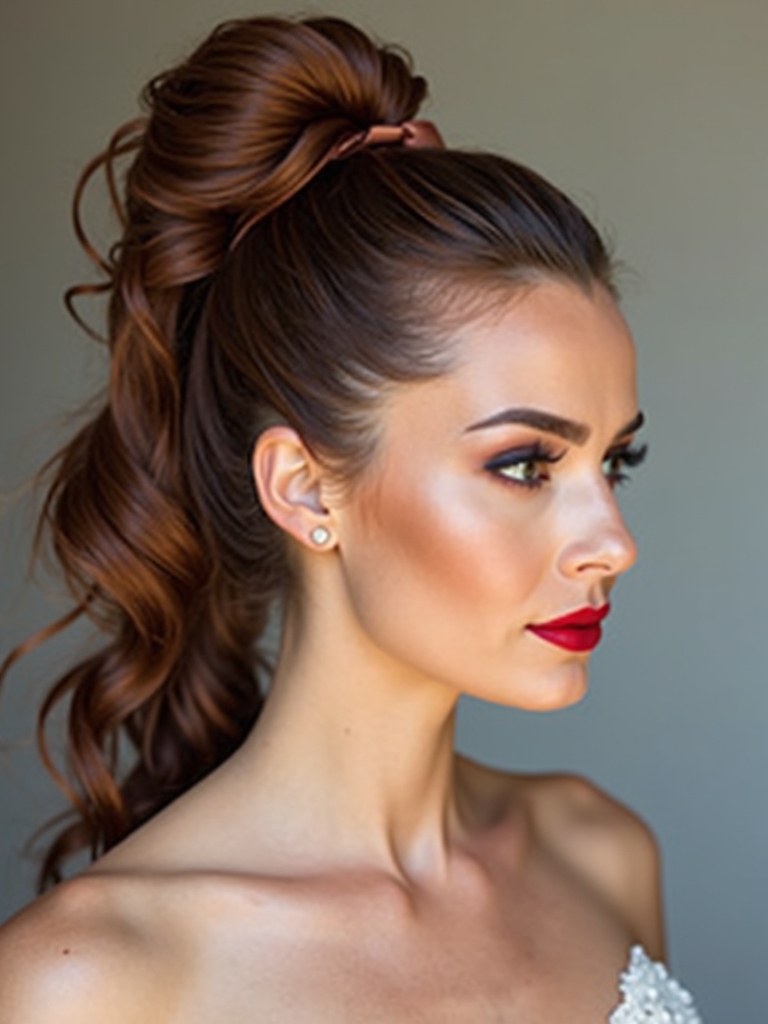 romantic couture high ponytail