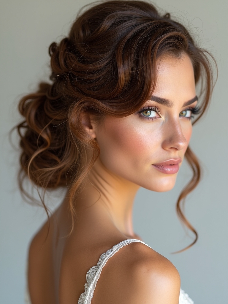 romantic curled bridesmaid hairstyles
