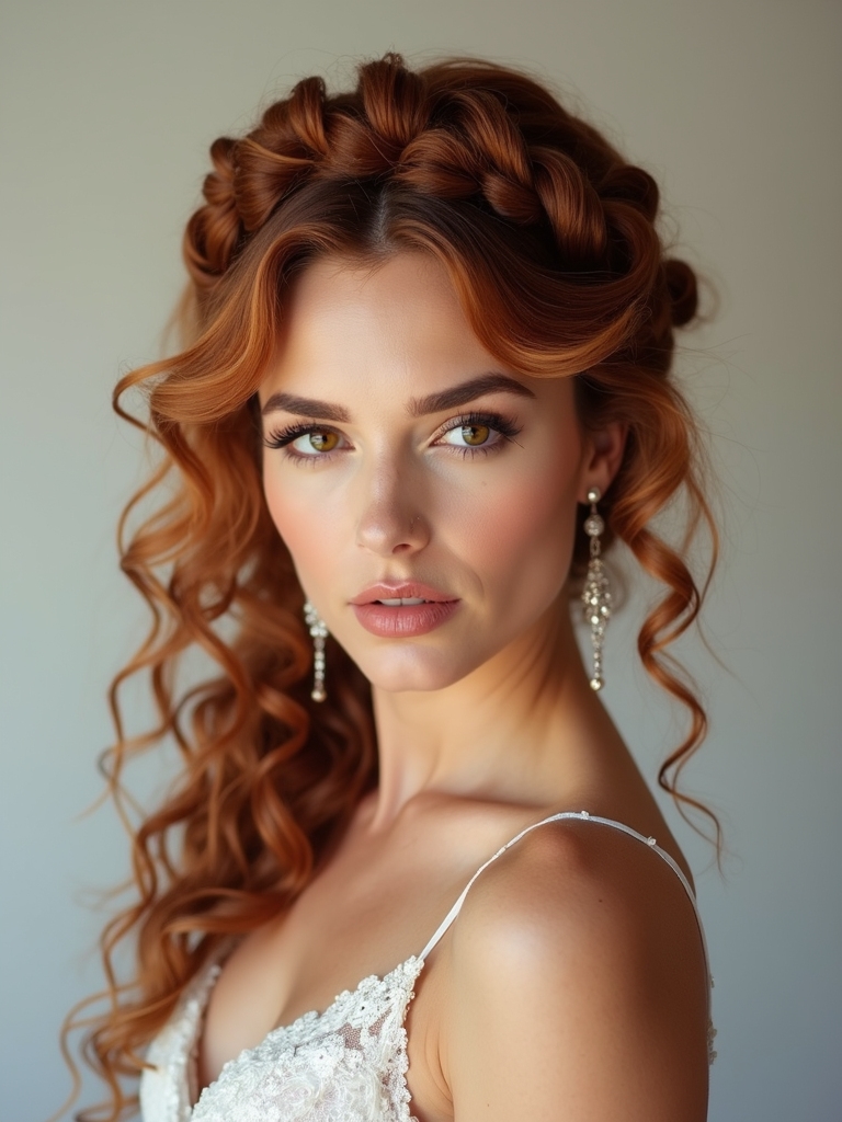 romantic curly wedding hairstyles
