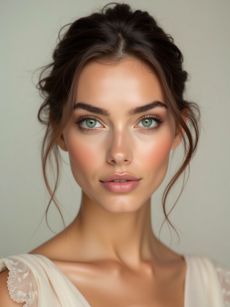 romantic emerald inspired makeup look