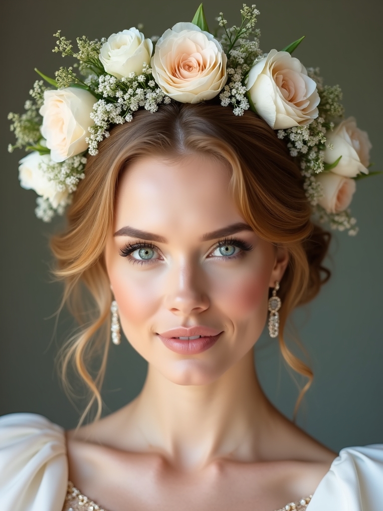 romantic floral bridal halos