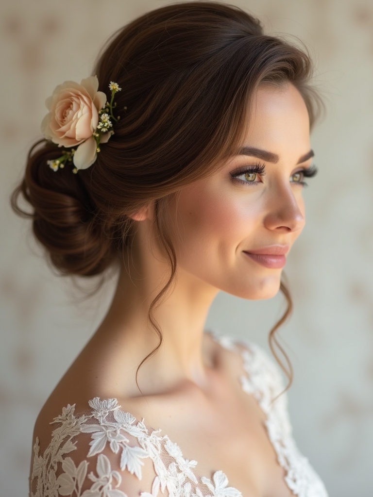 romantic floral headpiece elegance