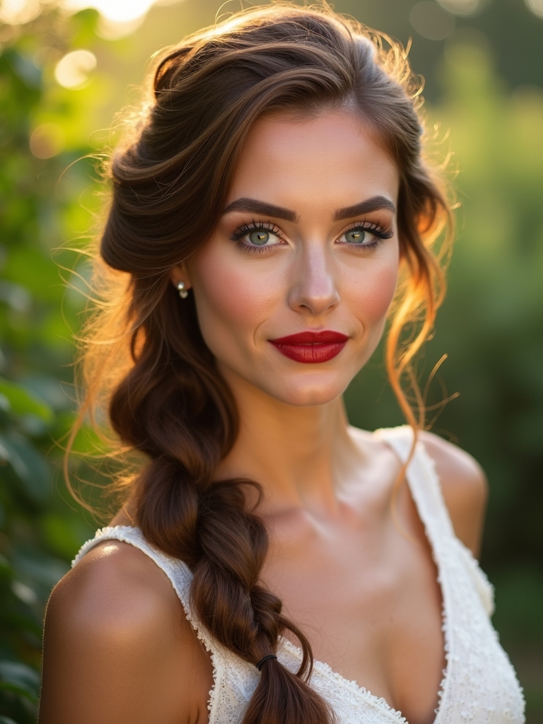 romantic garden wedding hairstyle
